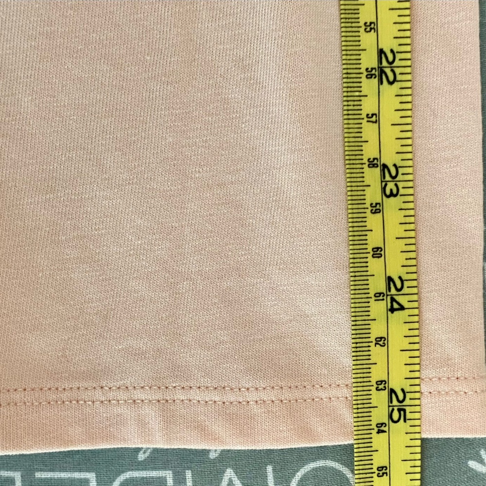 Talbots Peach Pink Embroidered Foxes XL Long Sleeve Tee with High Low Hem - Picture 7 of 9
